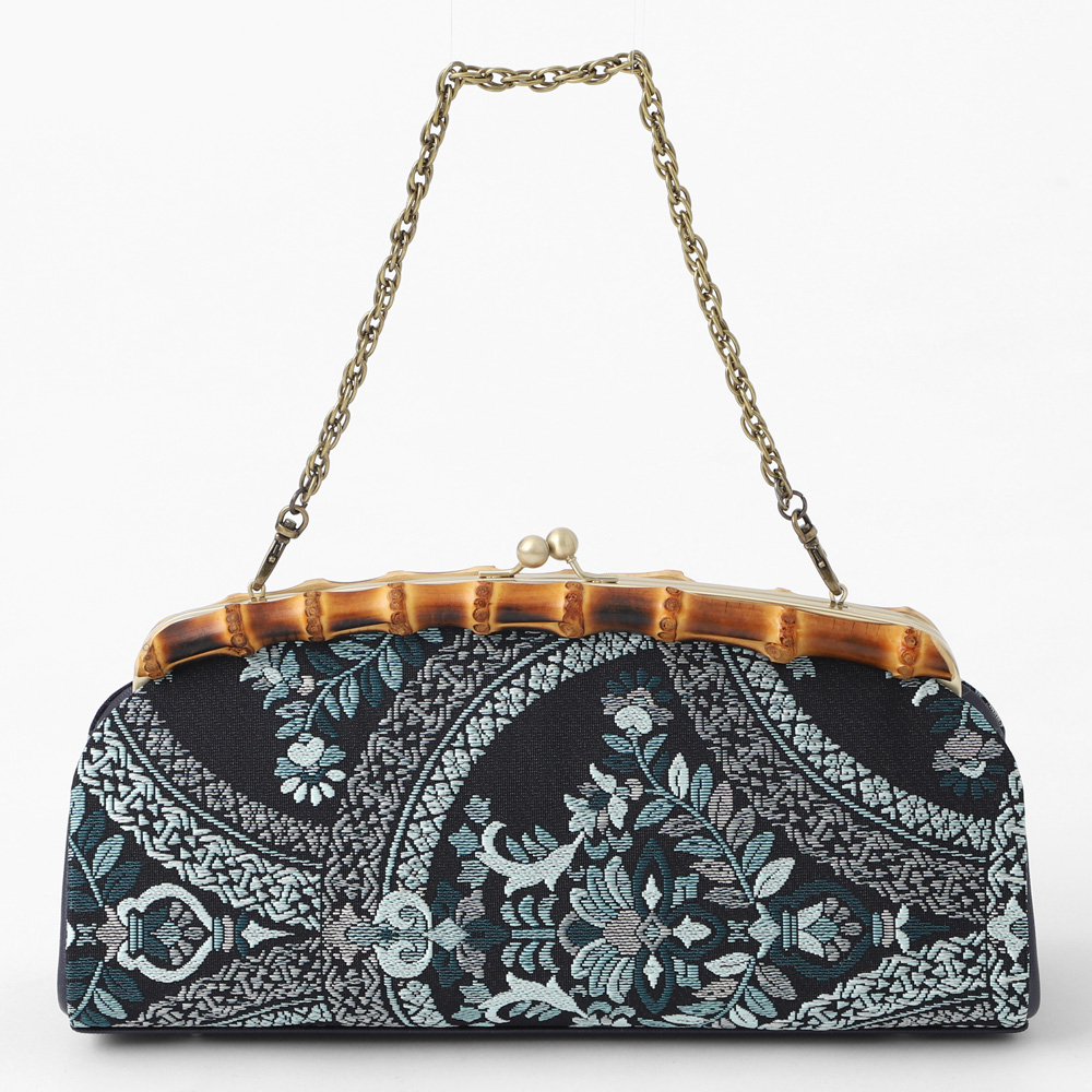 ROCCA（六花） 博多織 竹バッグ 日本製 和装バッグ 帯地 正絹 献上柄