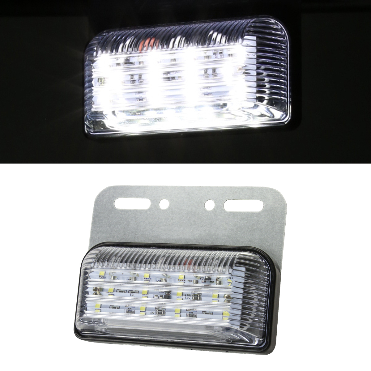 角形テール 24V用 LEDマーカー ランプ 角型 ダウンライト付 ホワイト