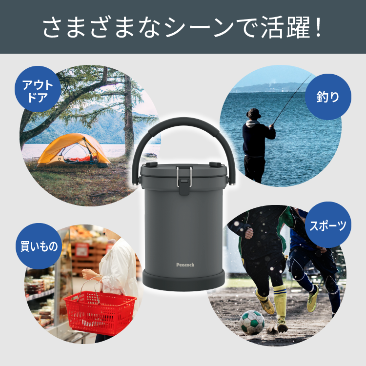 ピーコック魔法瓶工業 クーラーボックス 氷が7日間残る 最強保冷力 9.5