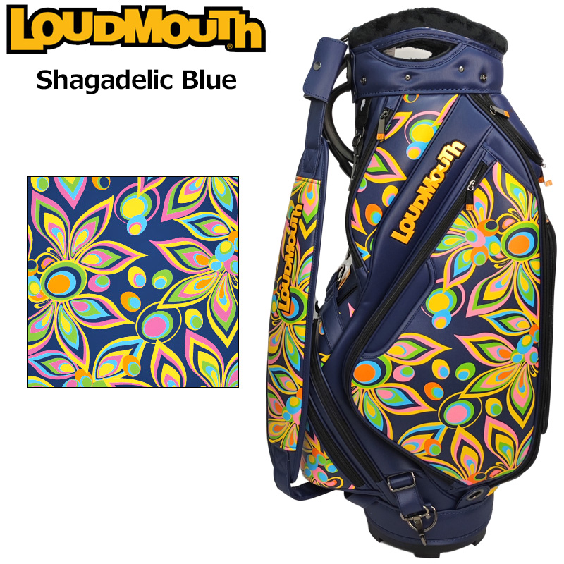 LoudMouth ゴルフバッグ ハウンドトゥース柄 ネームプレート付き