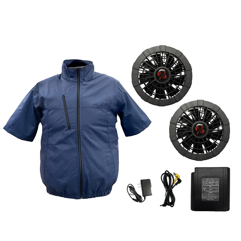 空調ウェア 空調作業服 2025 半袖 フルセット サイドファン 最強