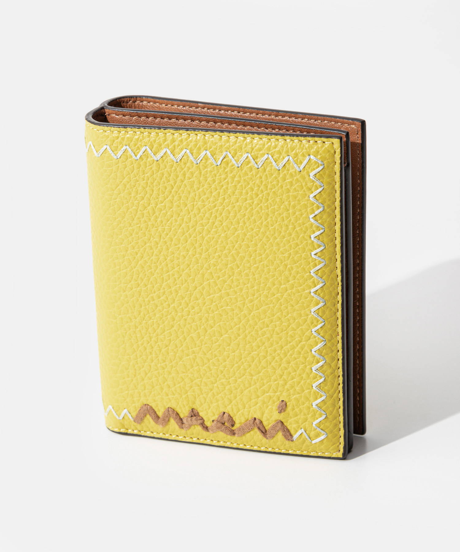 MARNI（マルニ） MARNI COMPACT WALLET WITH ZIPPER SYMBOL LOGO