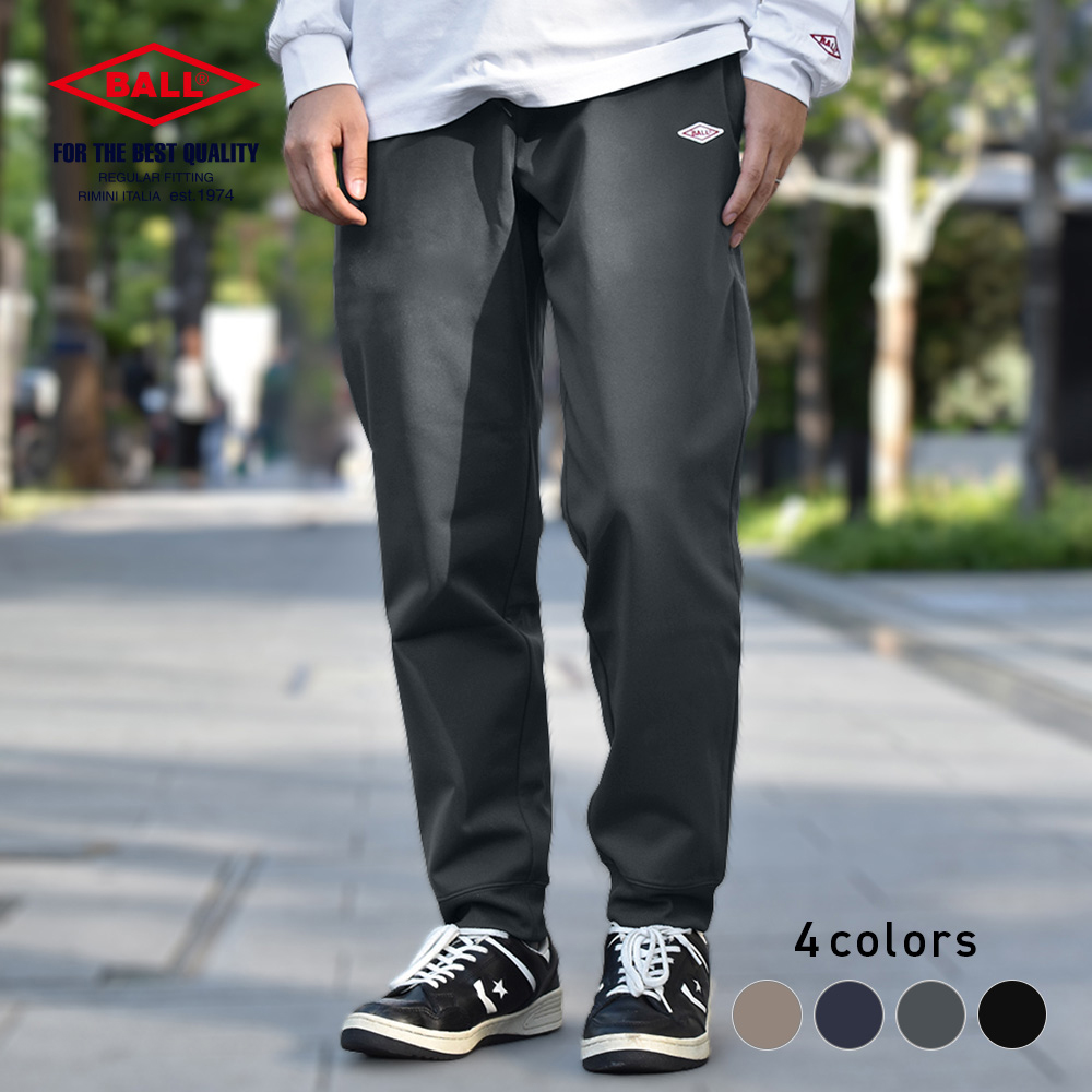 BALL ジョガーパンツ メンズ 冬 ゴルフ 暖かい 無地 イージーパンツ 裏