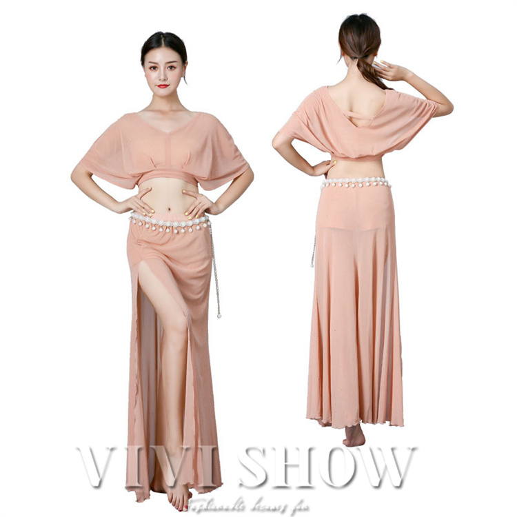 ベリーダンス衣装レディース 上下2点セットアップ かわいい系トップス