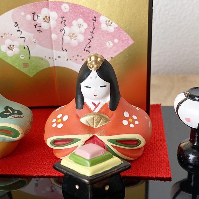 薬師窯 錦彩親王飾り雛 2331 雛人形 コンパクト 陶器 ひな人形 雛祭り