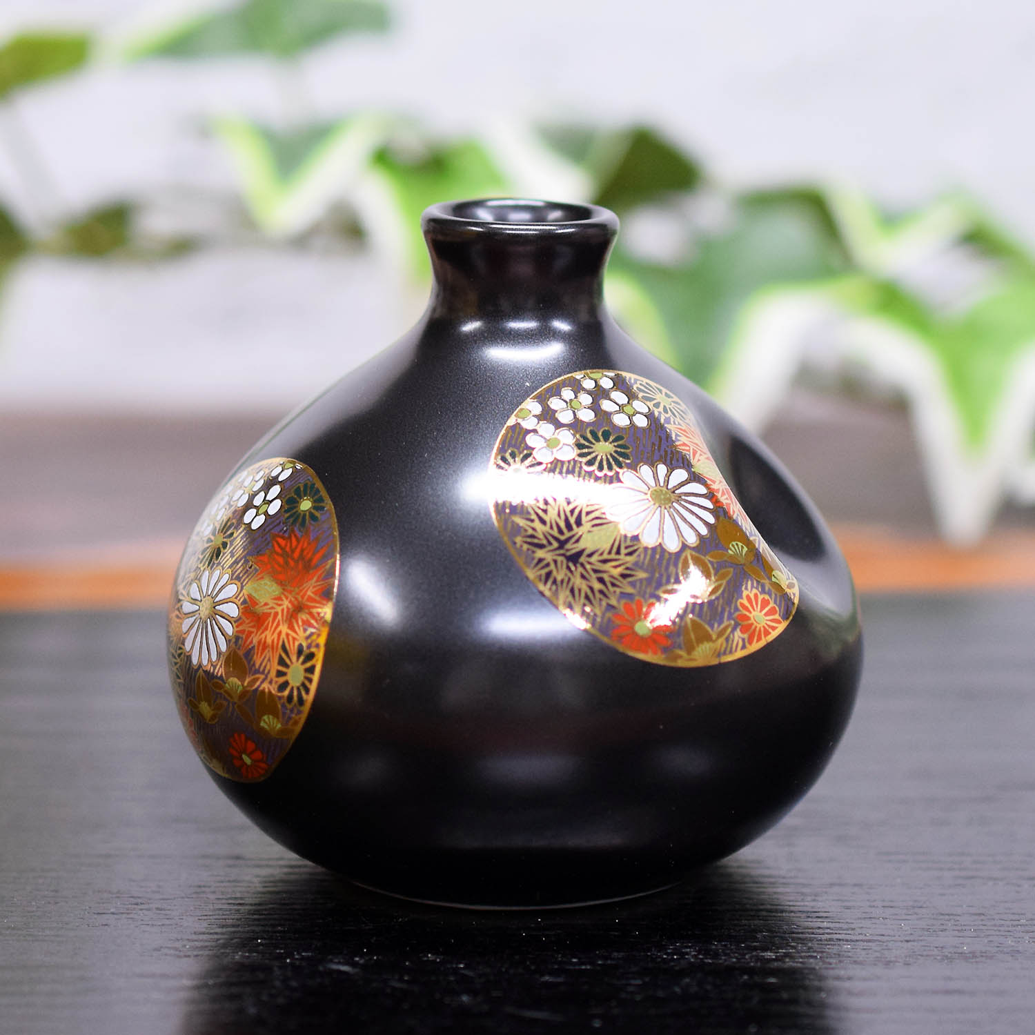 広東絵 粉彩 大花瓶 仕女図 花鳥 46cm 金彩 装飾壺 中国美術 A1301-4