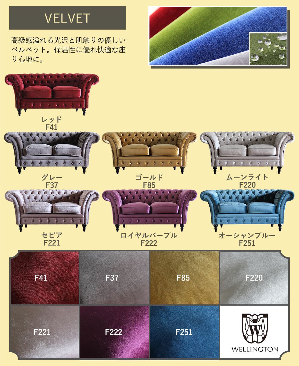 チェスターフィールドヴィンテージ レトロ ソファ 2人掛け