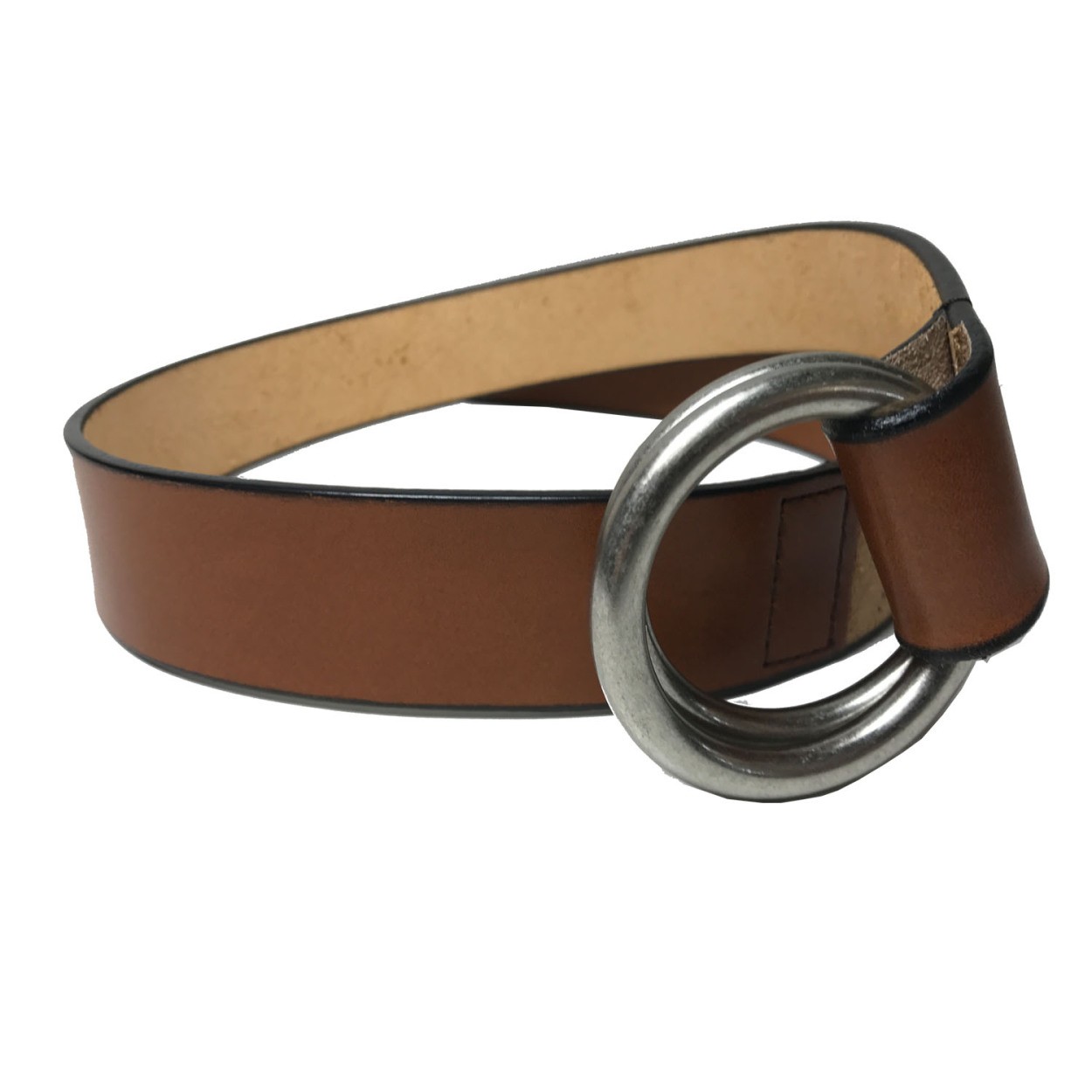 栃木レザー ベルト メンズ 本革 40mm Wリングベルト ロングサイズ 無