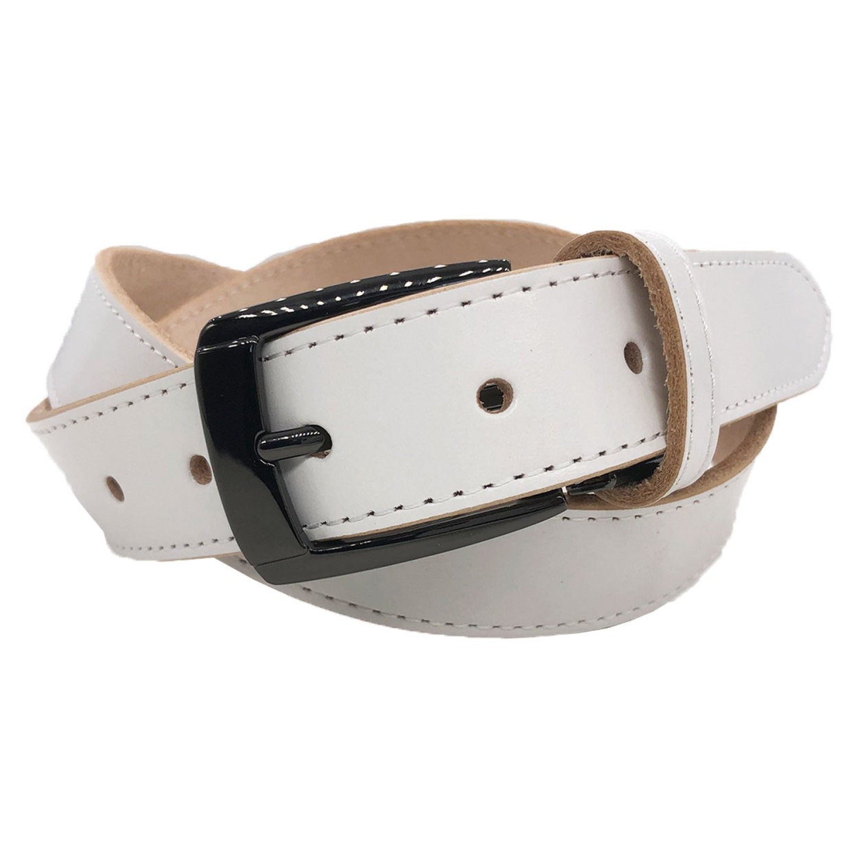 ベルト 栃木レザー メンズ ビジネス 本革 ステッチ 6カラー ヌメ革