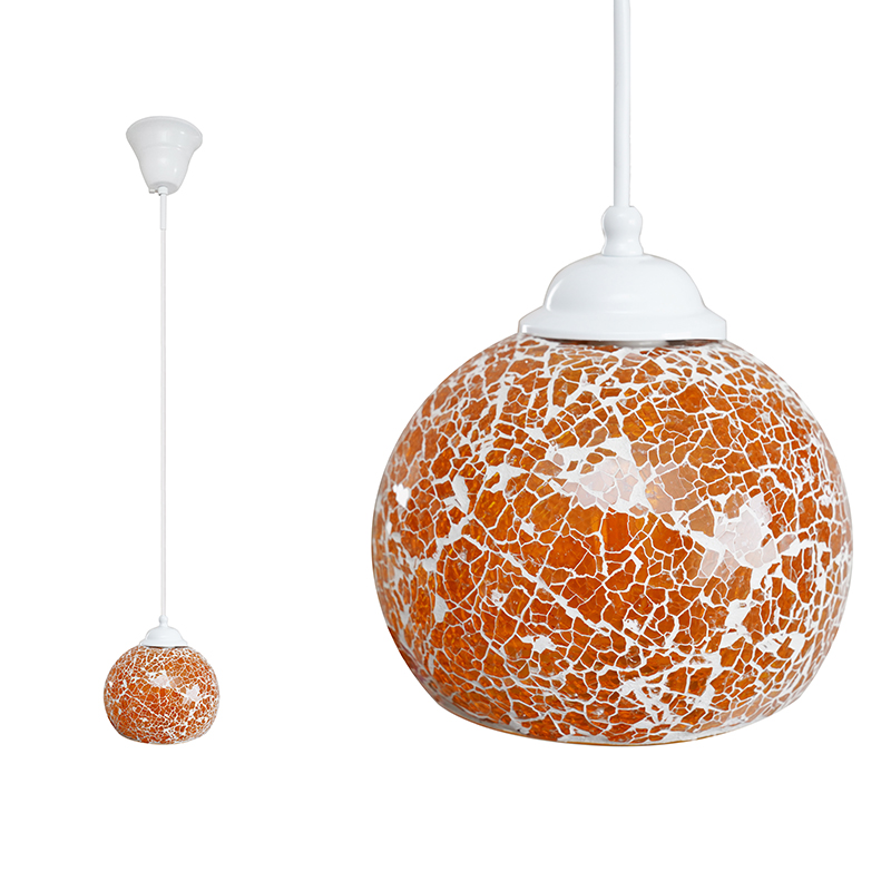 ペンダントライト モザイク ガラス 1灯 E17 タイル 照明器具 LED 北欧