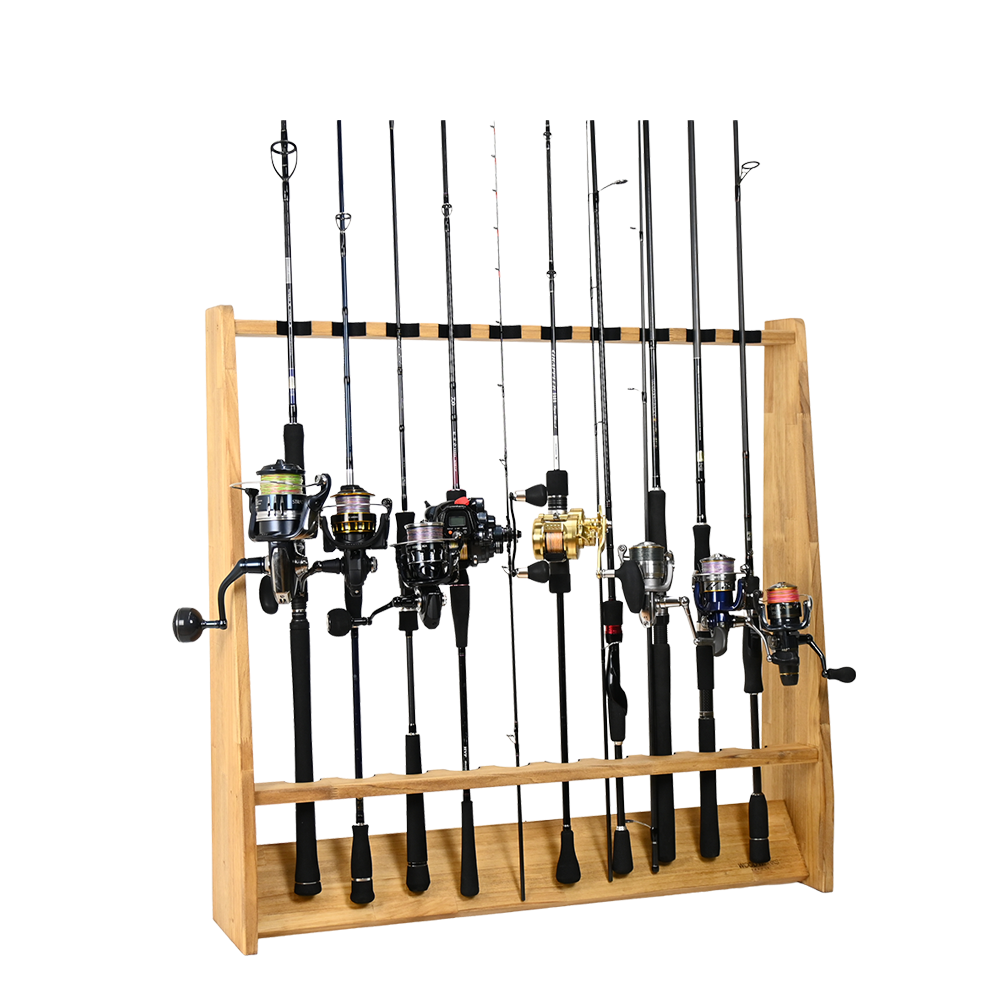 WOODWORKS 船竿・太竿・2ピース用 ロッドスタンド 木製 日本製 【 釣竿