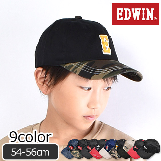 EDWIN（エドウィン） キャップ ロゴ 帽子 CAP キッズ ジュニア 男の子