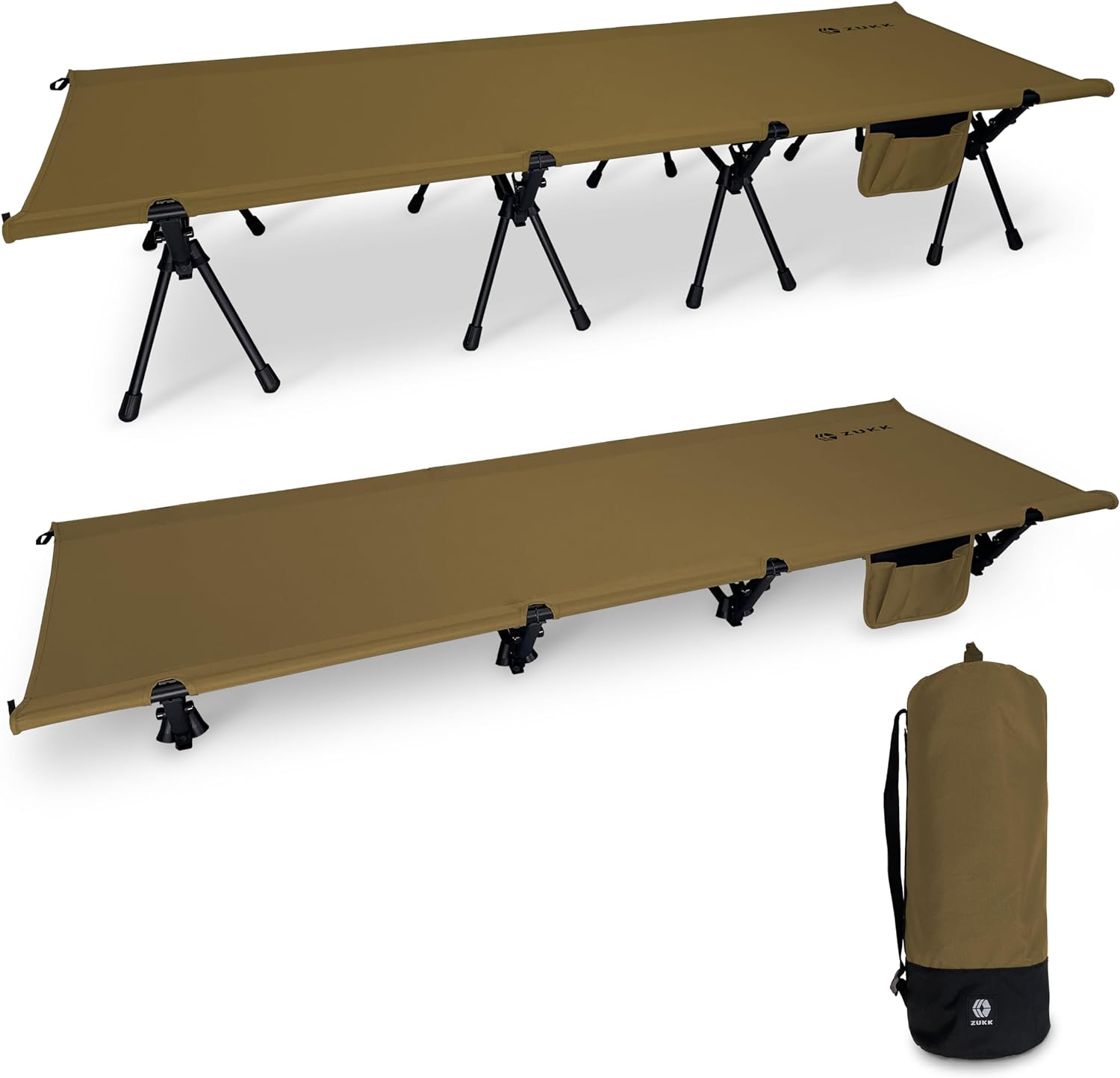 ZUKK ズック 公式 コット 2WAY 耐荷重200kg キャンプ ベッド 高耐久