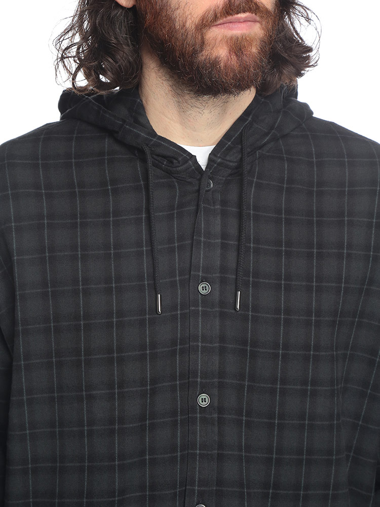 DIESEL（ディーゼル） チェック柄 フーディー 長袖 シャツ メンズ