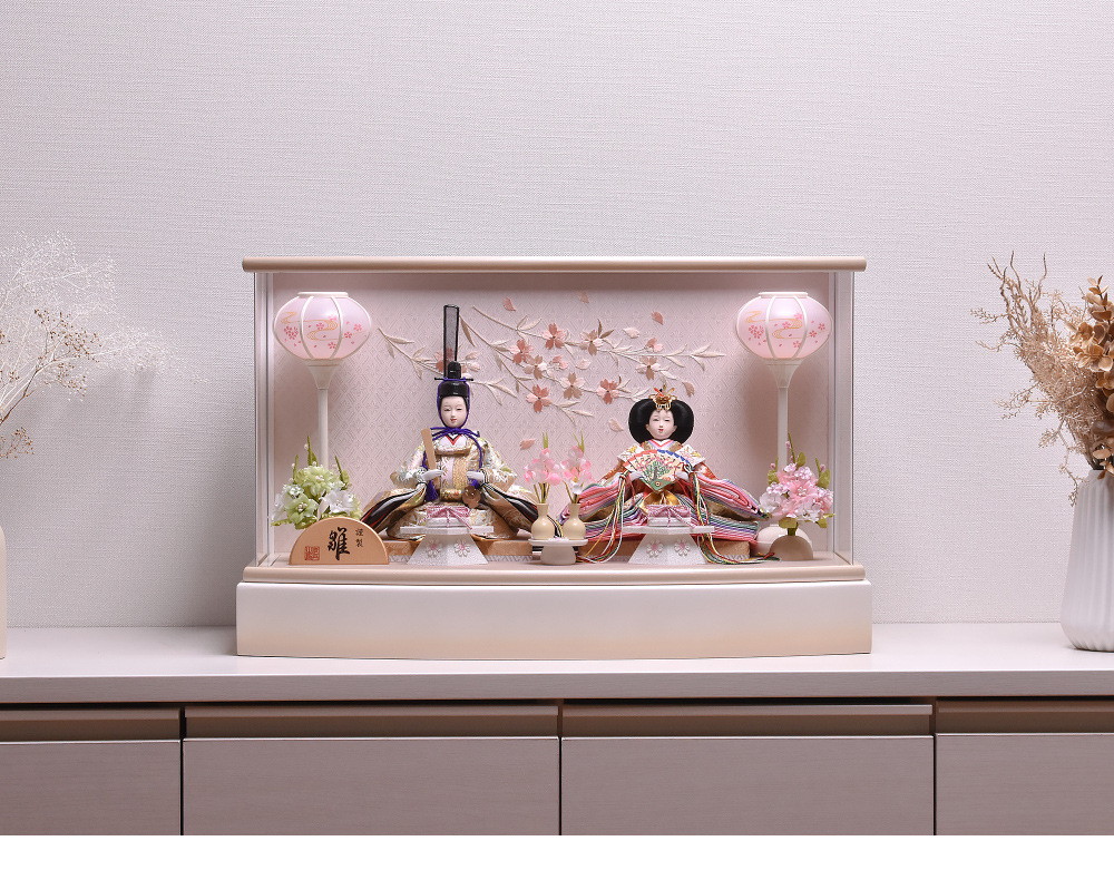 雛人形 ひな人形 アクリルケース飾り「乃愛（のあ）」間口53cm ケース