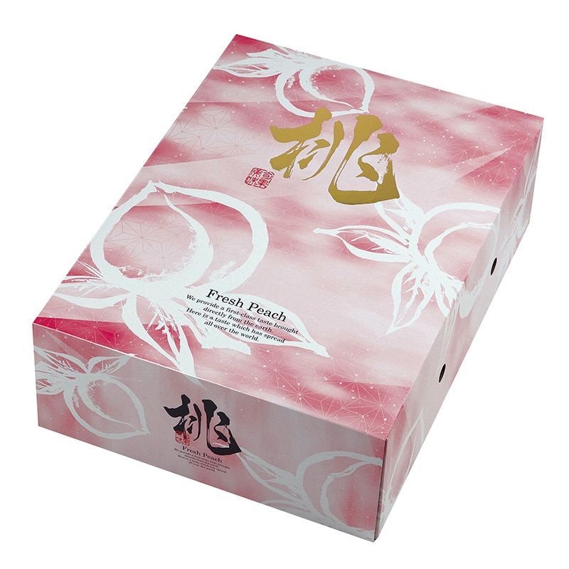 ヤマニパッケージ 桃箱 桃だより 3kg L-2339 10枚/束（ご注文単位4束