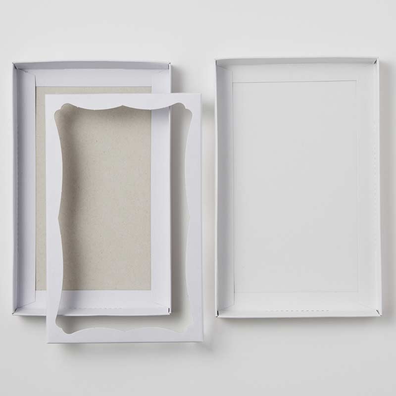 HEIKO 箱 デラックス白無地箱(エスプリ) S-2F深 ハンカチ 10枚/袋