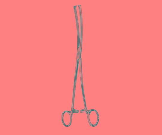 アトムメディカル 膣部弯曲鉗子19213 1個 (ご注文単位1個) 【直送品