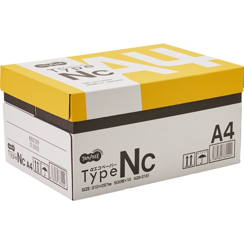 TANOSEE αエコペーパー タイプNC A4 500枚 10冊/箱（ご注文単位1箱