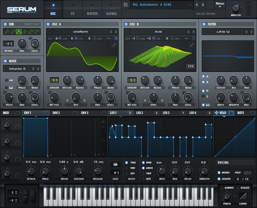 XFER RECORDSよりモンスター級のシンセ音源『SERUM』v1.34b1