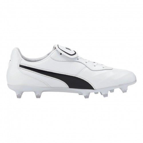 Puma King Top FG Firm Ground Soccer Cleat - White/Black - 105607