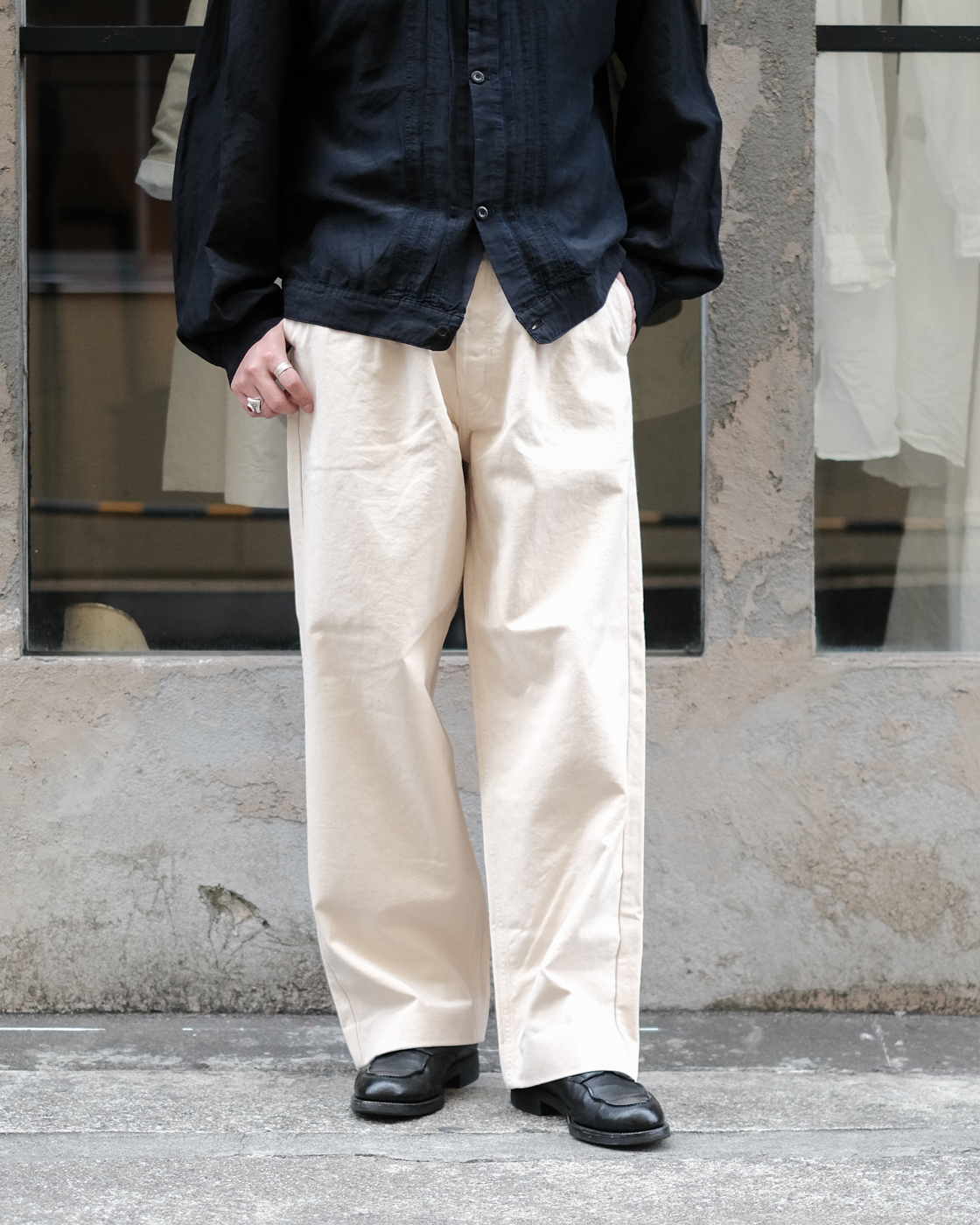 PANTALON MACAU col.Ecru - Sleepy PEOPLE | スリーピーピープル