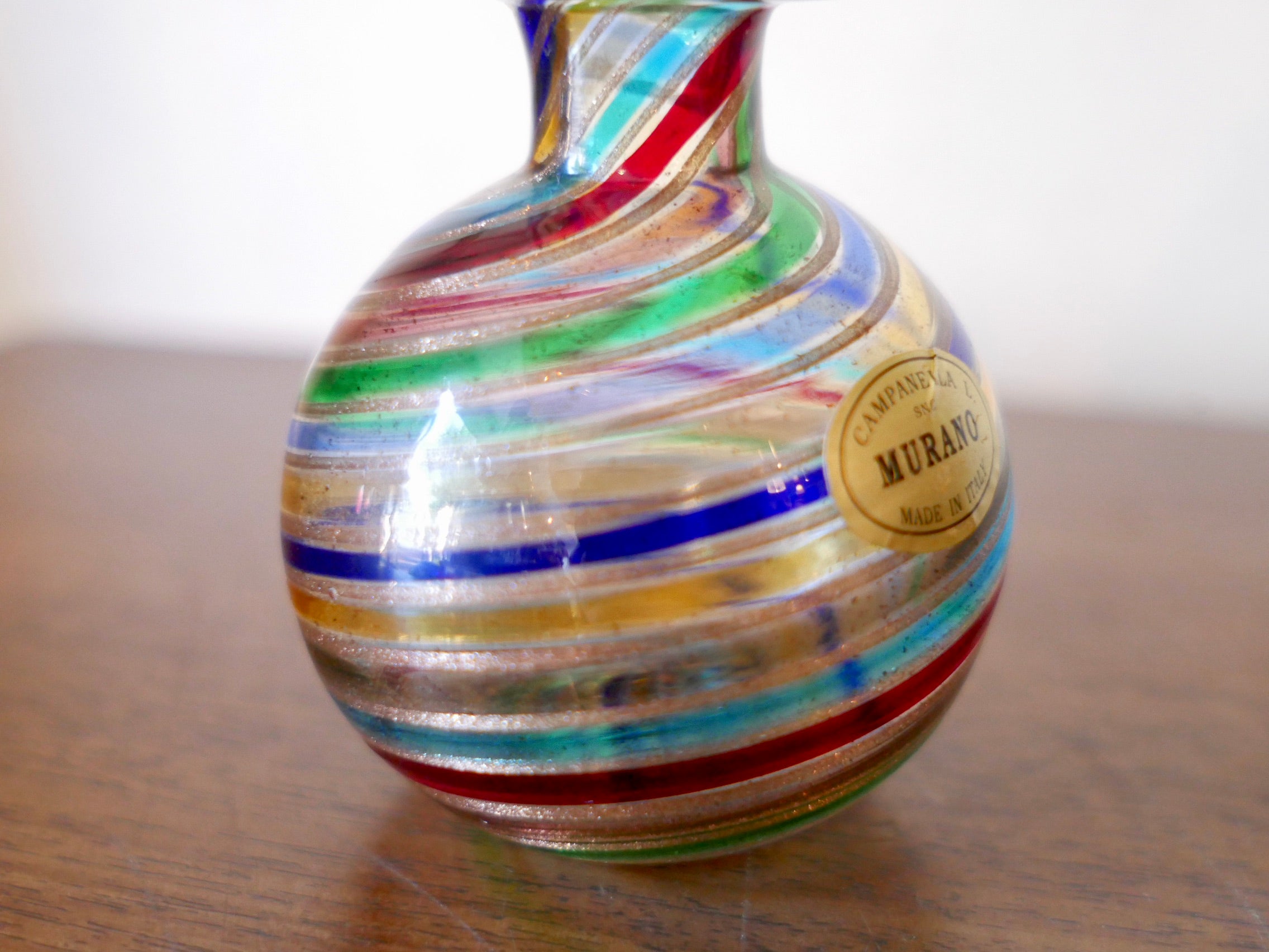 希少ムラーノ ヴェネチアングラス香水瓶ミルフィオリ置物ベネチアングラス