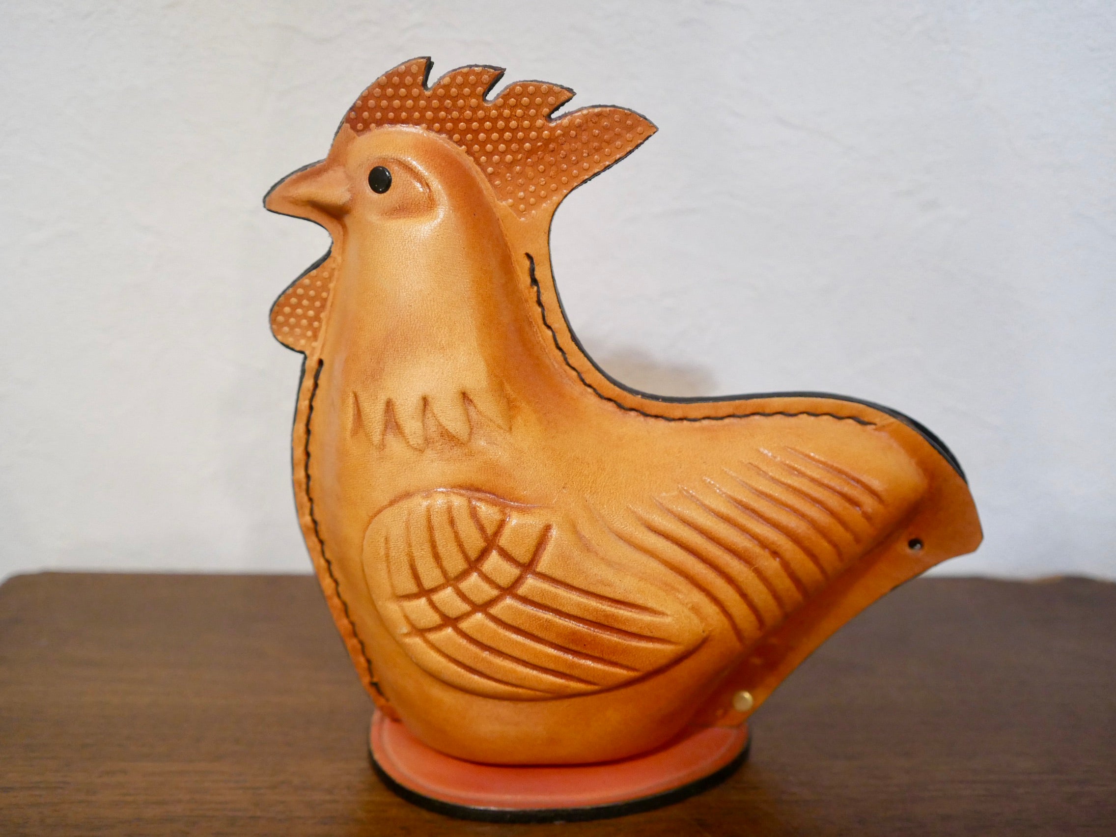 鴻池製作所 にわとり 貯金箱 本革 レザー KONOIKE – smileantiques