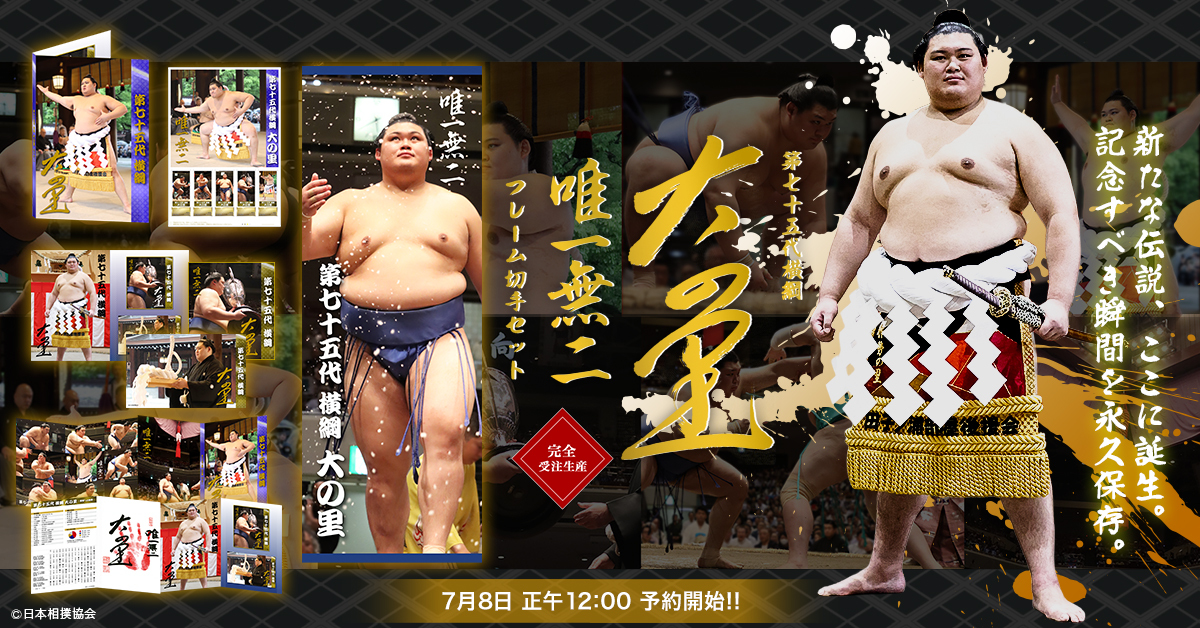 第七十五代横綱 大の里 唯一無二 フレーム切手セット | エンスカイスポーツ