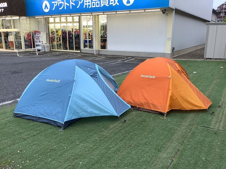 ふたりソロキャンプに！モンベル クロノスドーム2型×2カラー[2022.04