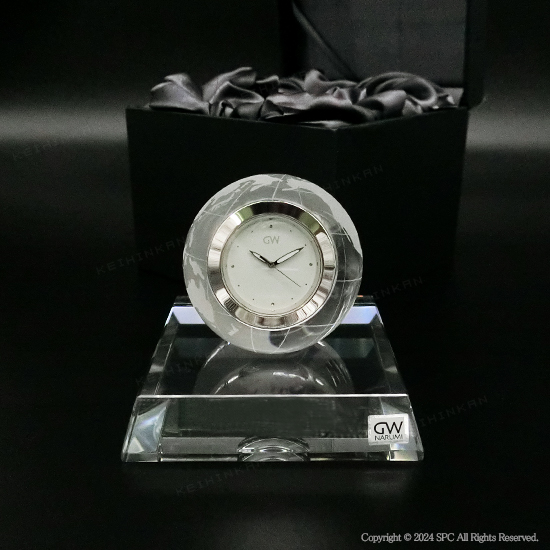 グラスワークスナルミ 【アース】 クロック ｜ 記念品、ノベルティ、景品館