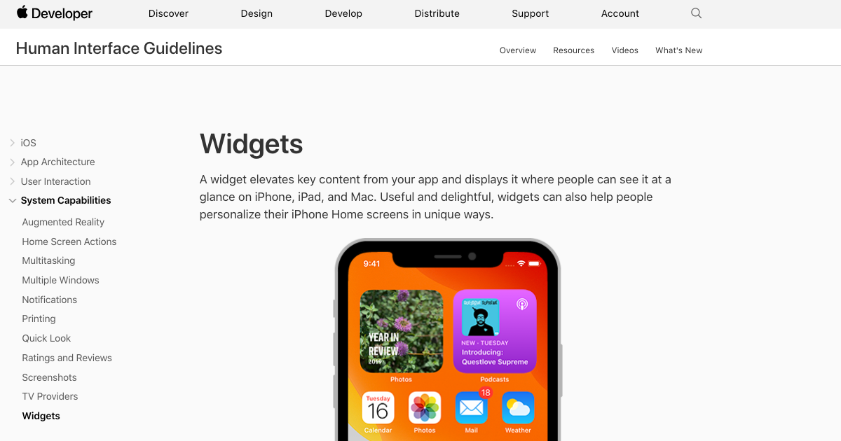 Human Interface GuidelinesのWidgetsの章の日本語訳 | Spinners Inc.