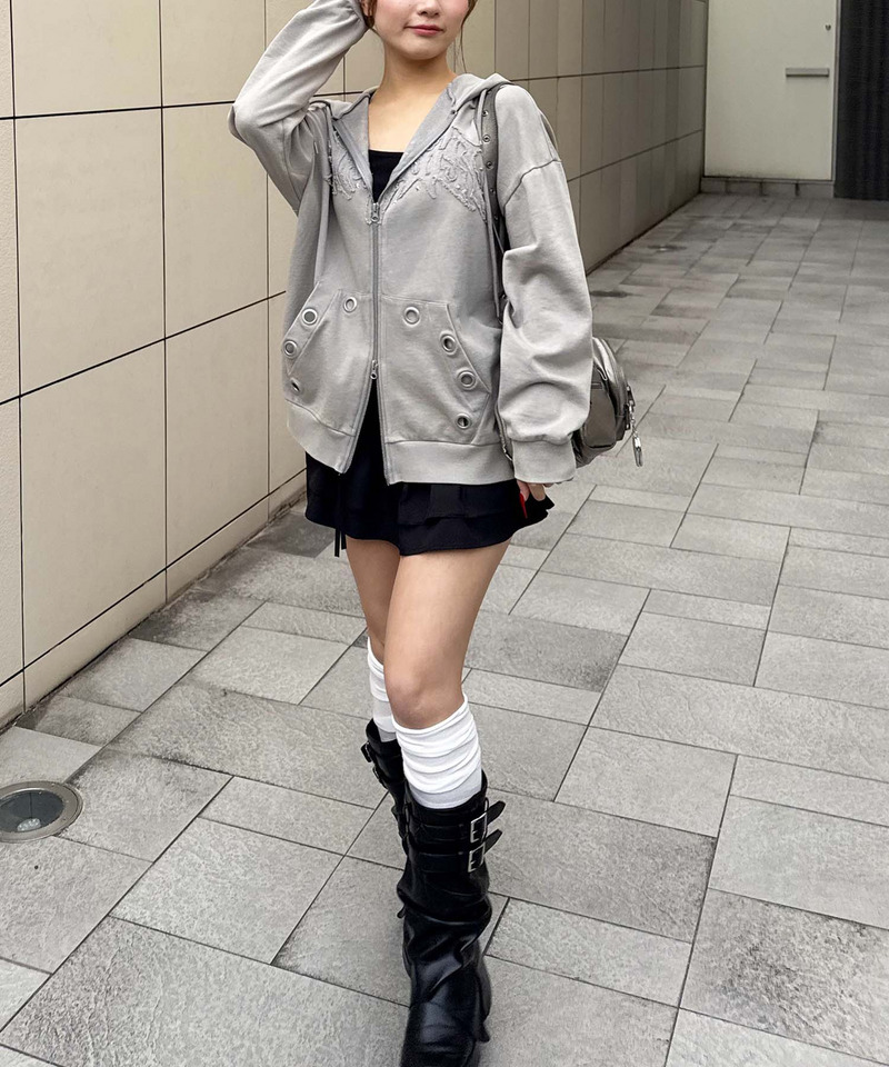 アイレットクラッシュロゴオーバーパーカー｜SPIRALGIRL スパイラル