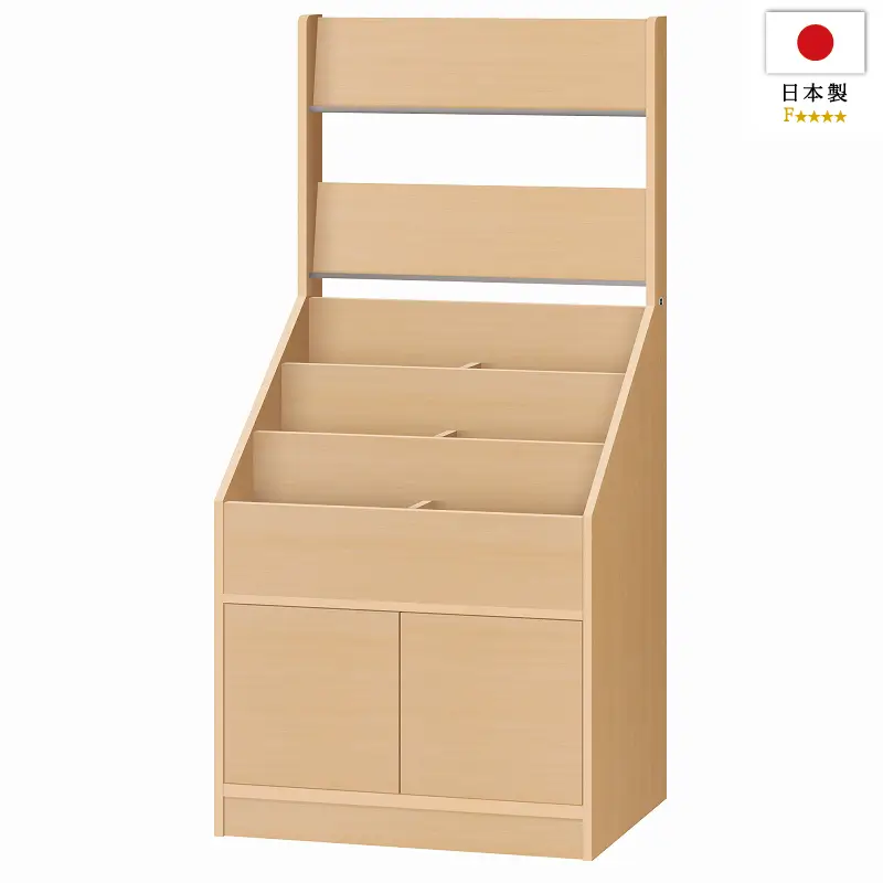 純国産レコードラック 3BOX ナチュラル/レコードラック｜CD・レコード