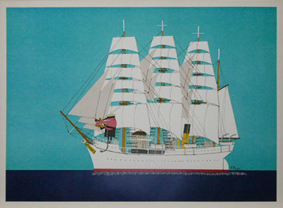 柳原良平ポスター 日本丸 : PT060417 | Brisées webshop