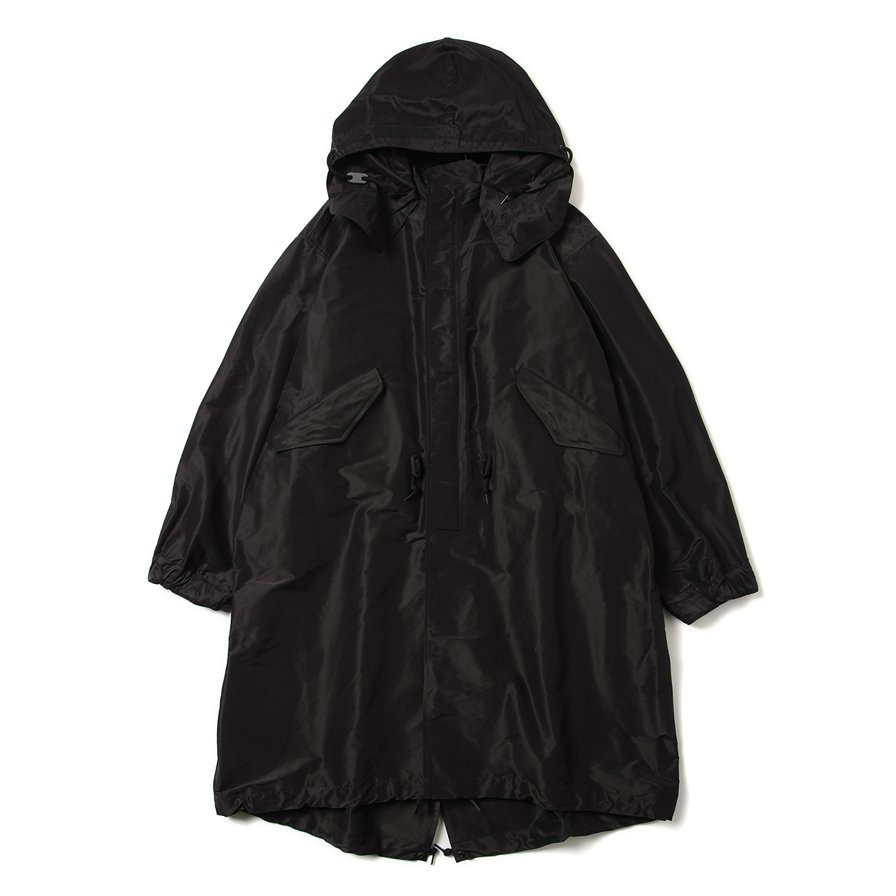 COMOLI / コモリ | コットンシルク フーデッドコート - Brown | 通販