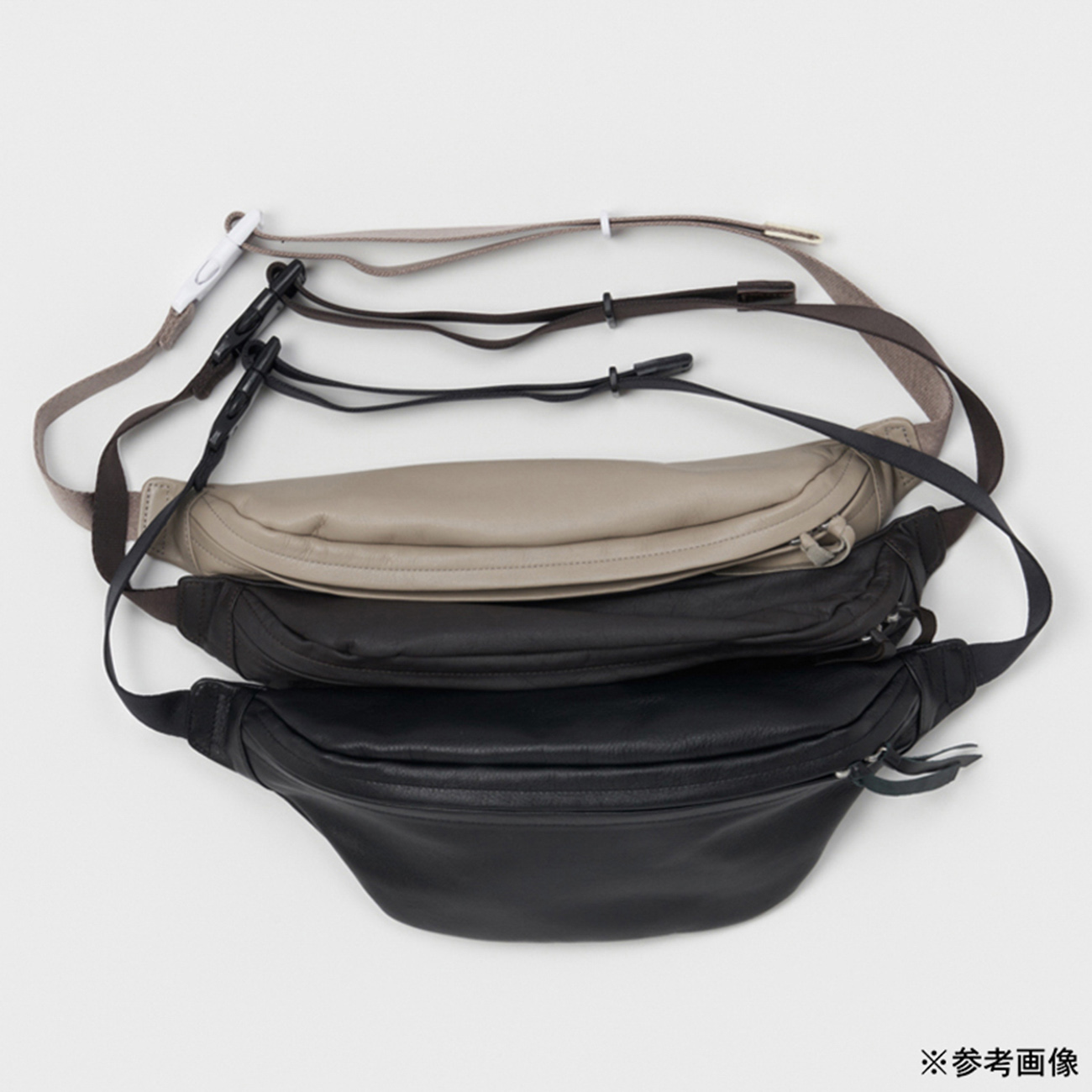 Hender Scheme / エンダースキーマ | cow waist pouch bag - Black