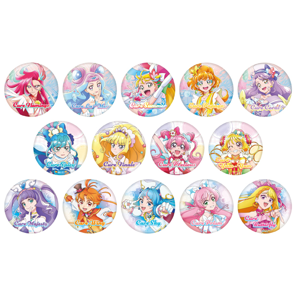 全プリキュア展】缶バッジ（2021～2023）（全14種ランダム1個）: 雑貨