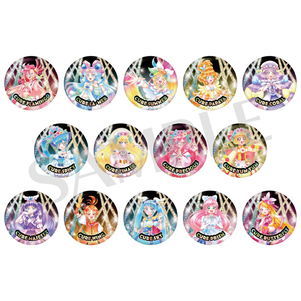 全プリキュア 20th Anniversary LIVE！】ホログラム缶バッジ2021～2023