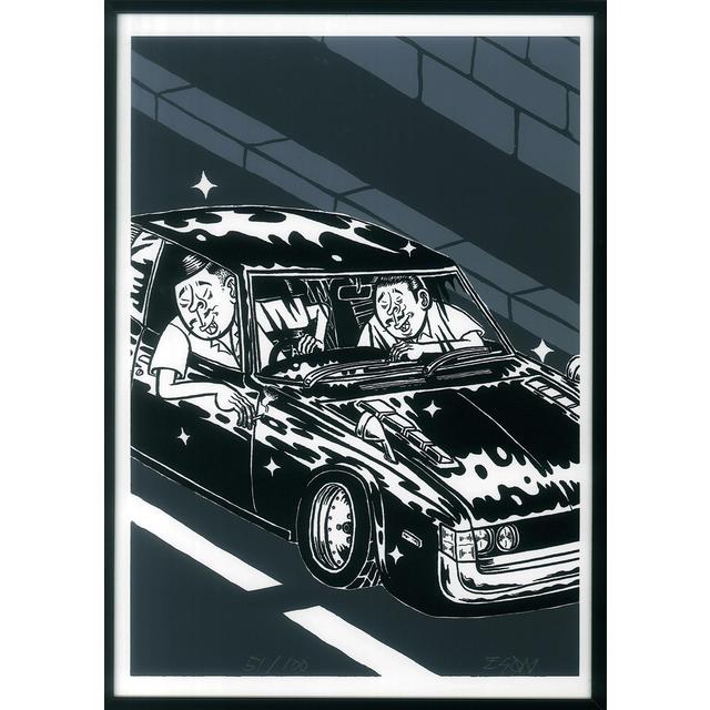 ESOW「モノクロ」シルクスクリーンプリント (額装付／Edition付