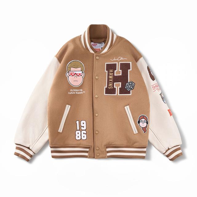 ホーキンススタジャン ベージュ Stranger Things（ストレンジャー