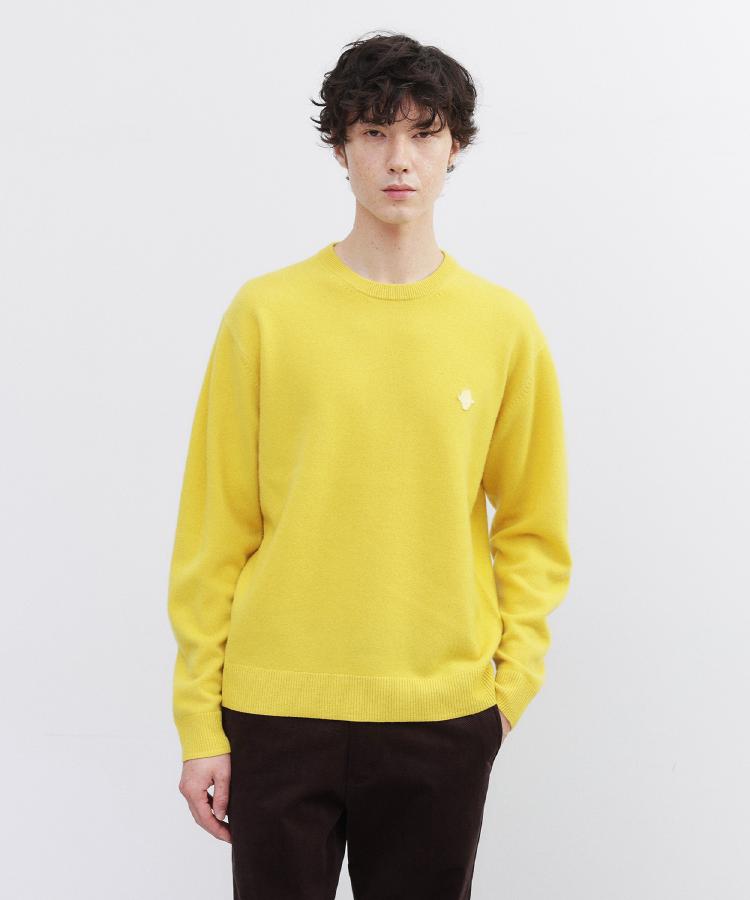 Air Palette Knit】ワンポイント カラーニット プルオーバー（ニット