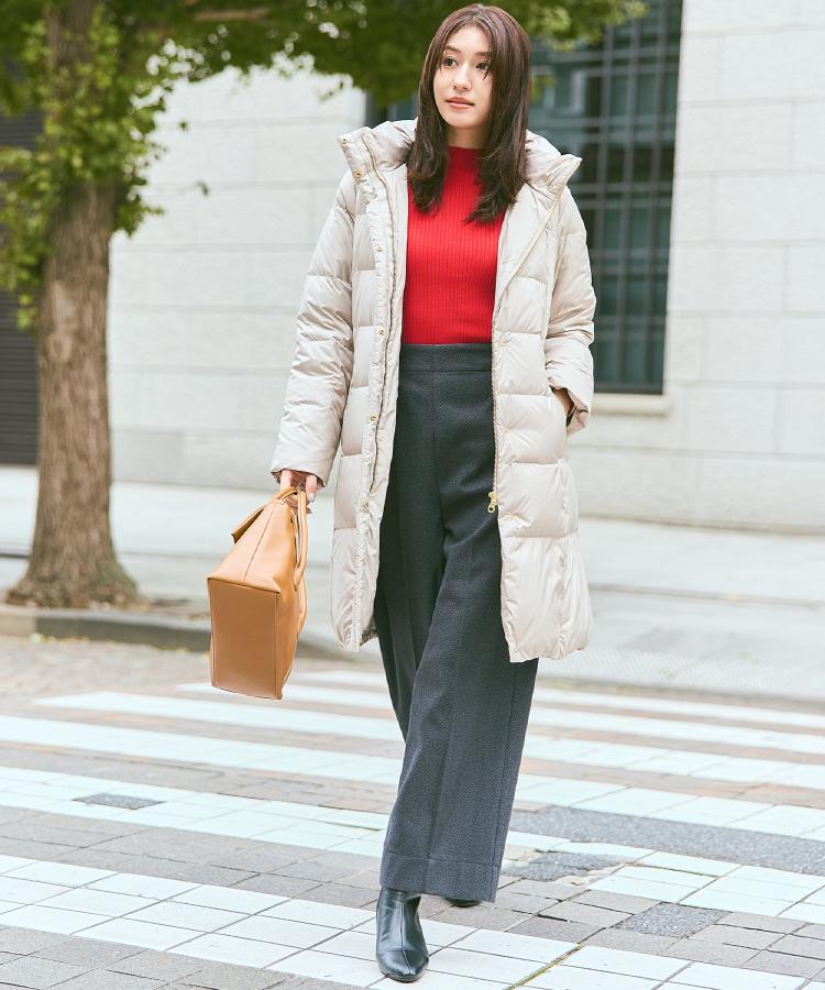 名品アウター/800FP・多機能】つつまれダウンロング（ダウンジャケット