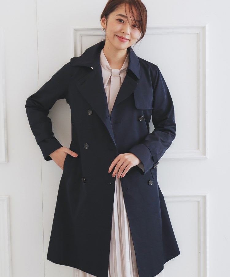 XS-3Lsize》通勤・セレモニー対応/トレンチコート【洗濯機洗い可/撥水