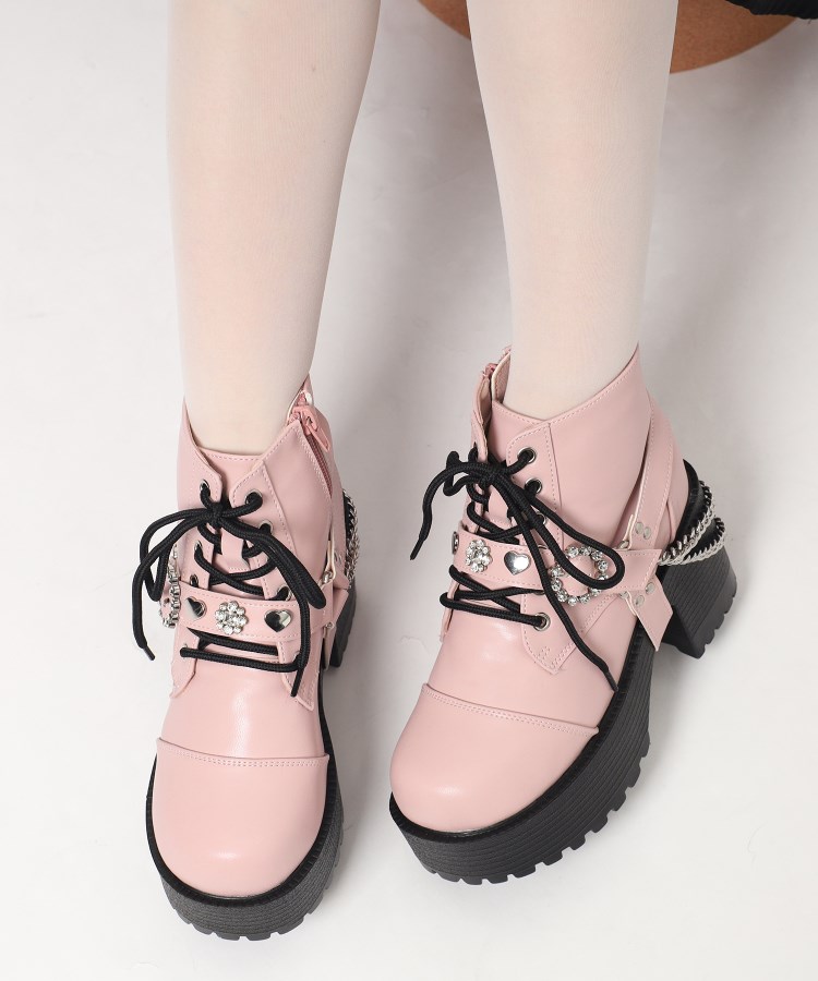 2WAYキラキラベルト付き厚底ブーツ（ブーツ・ブーティ） | csT&P