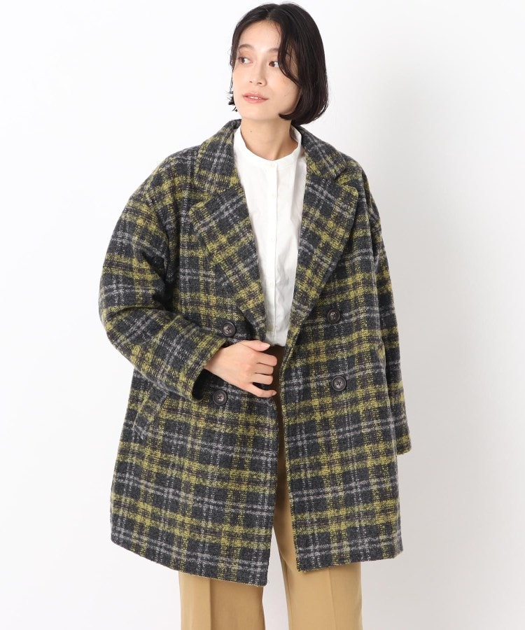 チェックダブルワイドピーコート（Pコート） | ZAMPA（ザンパ