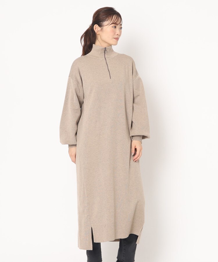 ハーフジップニットワンピース（ミドルワンピース） | ZAMPA（ザンパ