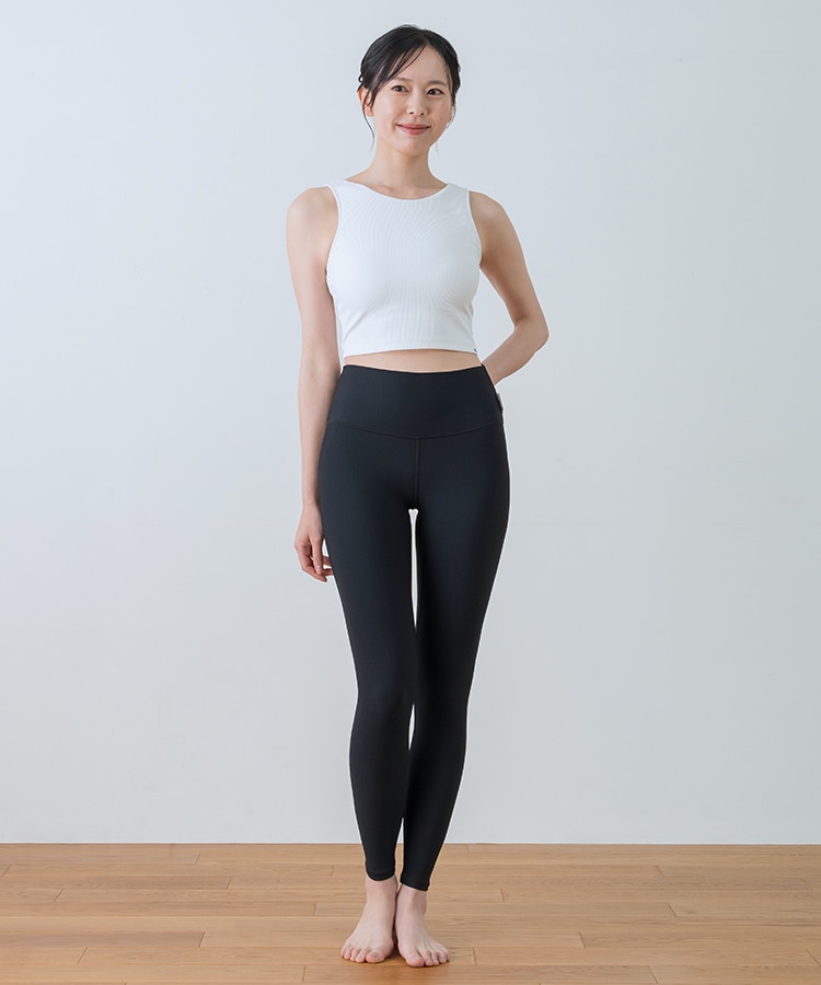 SUKALA チェックレギンス イエロー L 背面メッシュ LAVA SUKALA