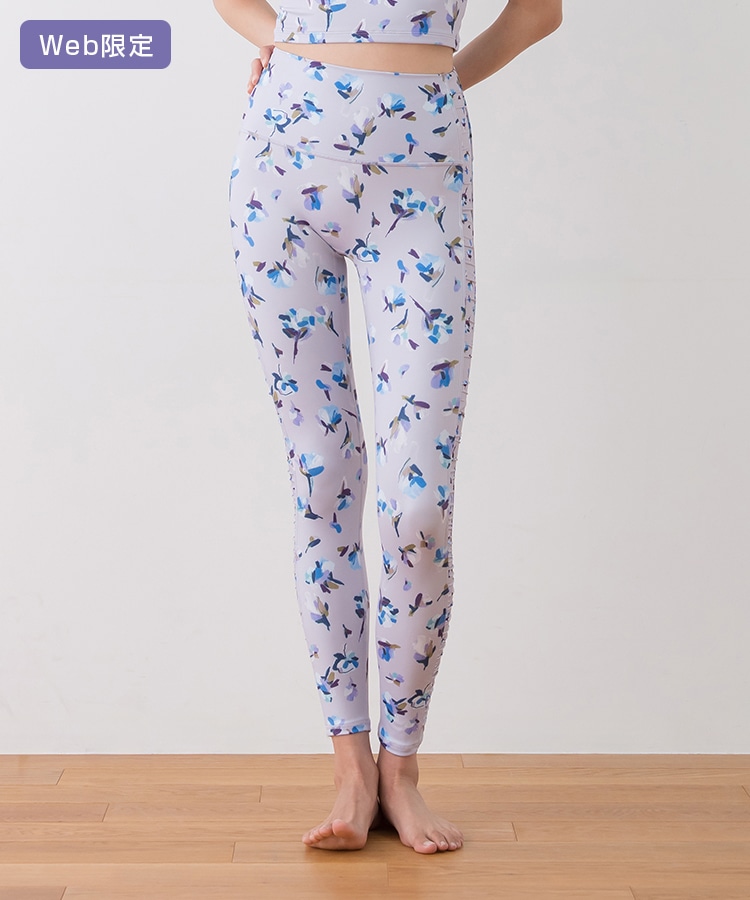 SUKALA】ローズプリントレギンス(XS・S・M・Lサイズ ブラック