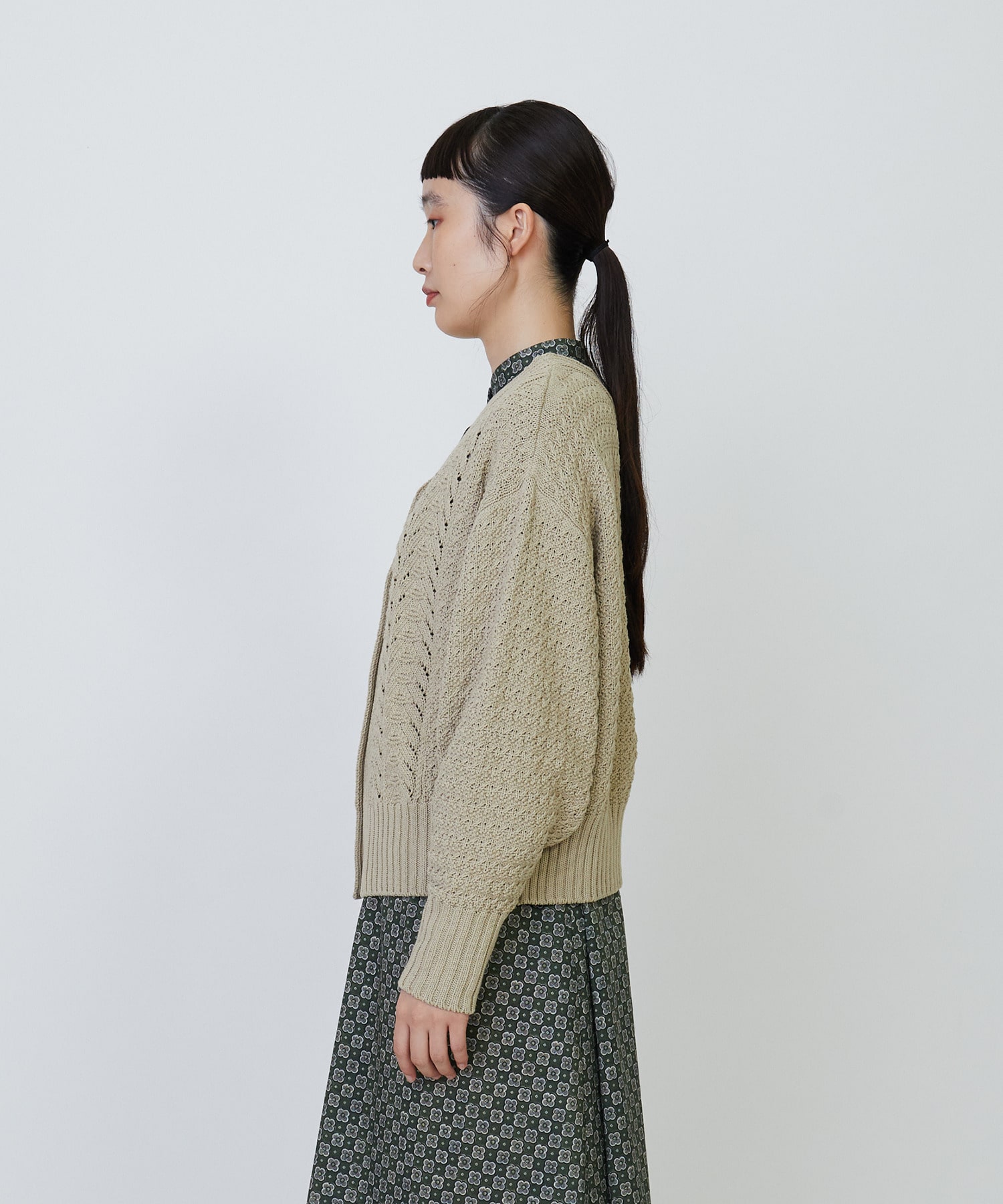 2WAY】エステルコットン地柄カーディガン｜BIGI online store - ビギ